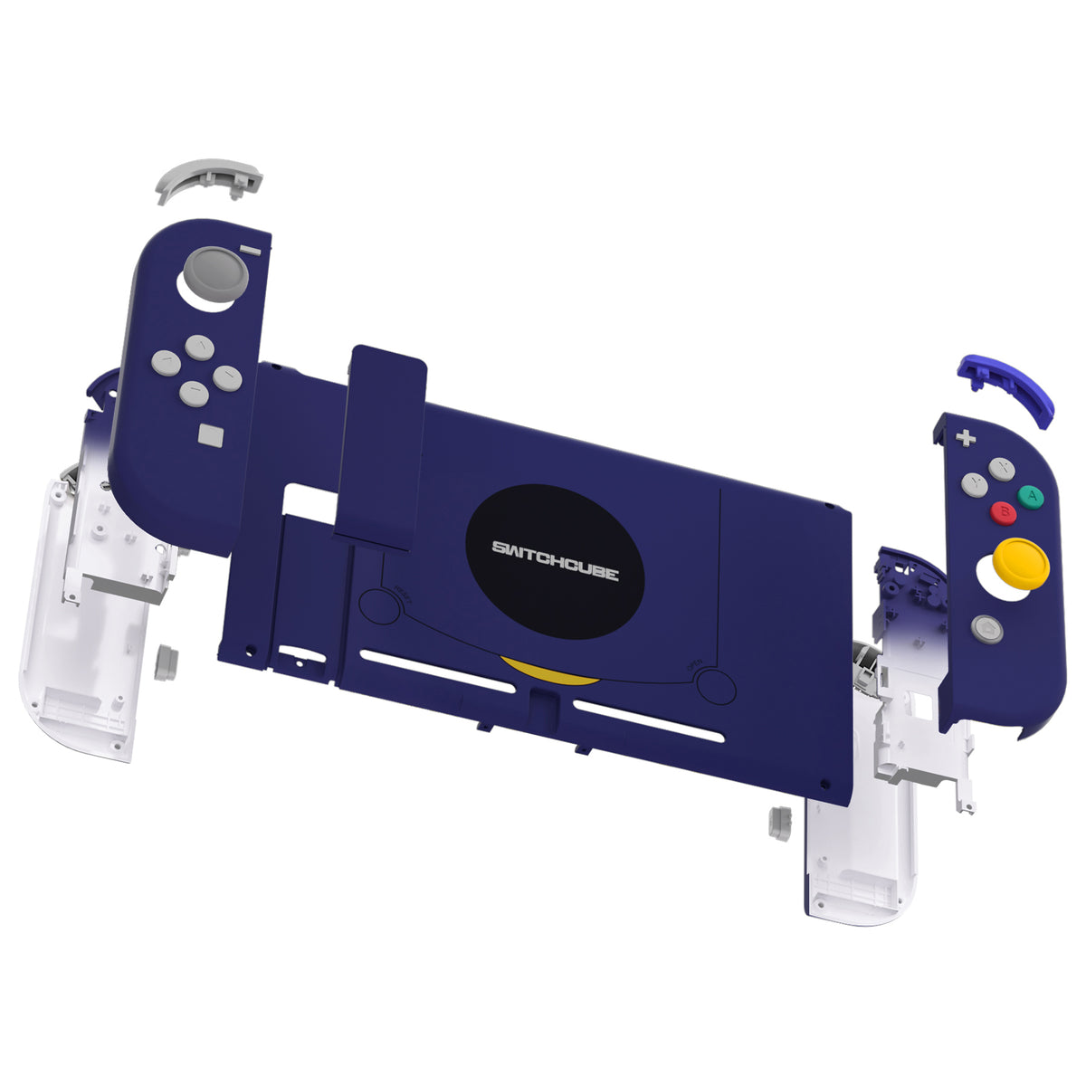 eXtremeRate Replacement Full Set Shells with Buttons for Nintendo Switch - Classic SwitchCube Style