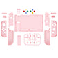 eXtremeRate Replacement Full Set Shells with Buttons for Nintendo Switch - Crystal Cherry Pink
