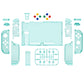 eXtremeRate Replacement Full Set Shells with Buttons for Nintendo Switch - Crystal Emerald Green