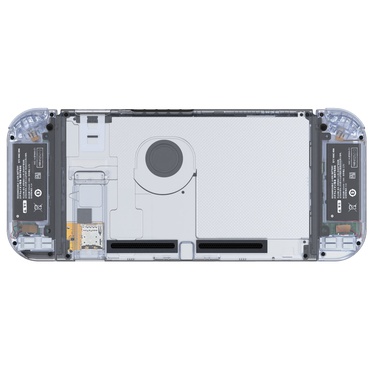 eXtremeRate Replacement Full Set Shells with Buttons for Nintendo Switch - Crystal Clear Glacier Blue