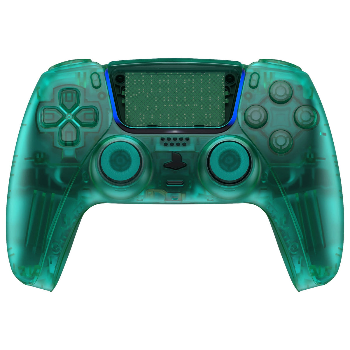 eXtremeRate Replacement Full Set Shells with Buttons Compatible with PS5 Controller BDM-010/020 - Emerald Green eXtremeRate
