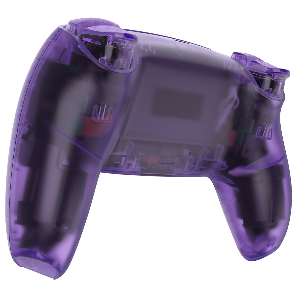 eXtremeRate Replacement Full Set Shells with Buttons Compatible with PS5 Controller BDM-030/040/050/060 - Clear Atomic Purple