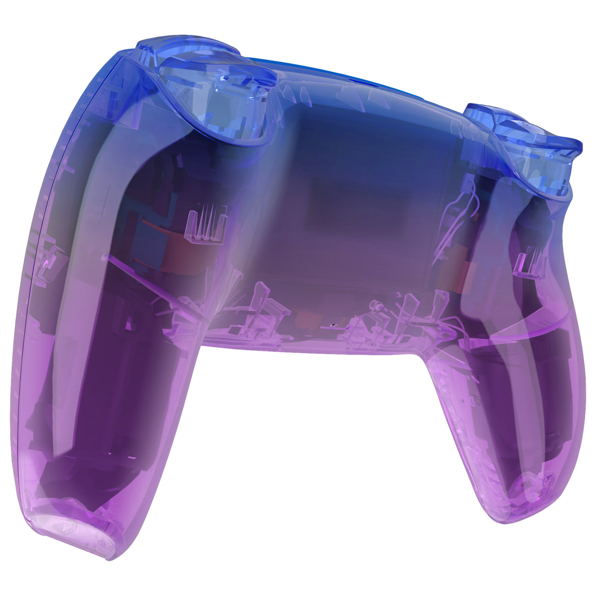 eXtremeRate Replacement Full Set Shells with Buttons Compatible with PS5 Controller BDM-030/040/050 - Gradient Translucent Bluebell