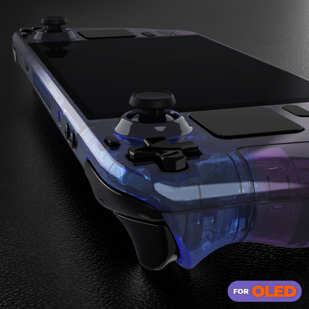 eXtremeRate Replacement Full Set Shell with Buttons for Steam Deck OLED - Gradient Translucent Bluebell