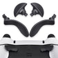 eXtremeRate Replacement Interchangeable 4PCS Metal Back Paddles for PS5 Edge Controller - Metallic Black