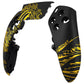 eXtremeRate Replacement Left Right Front Housing Shell with Touchpad Compatible with PS5 Edge Controller - The Great GOLDEN Wave Off Kanagawa - Black