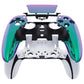 eXtremeRate Replacement Left Right Front Housing Shell with Touchpad Compatible with PS5 Edge Controller - Chameleon Green Purple