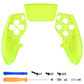 eXtremeRate Replacement Left Right Front Housing Shell with Touchpad Compatible with PS5 Edge Controller - Clear Lime Green