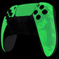 eXtremeRate Replacement Left Right Front Housing Shell with Touchpad Compatible with PS5 Edge Controller - Glow in Dark - Green