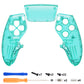 eXtremeRate Replacement Left Right Front Housing Shell with Touchpad Compatible with PS5 Edge Controller - Emerald Green
