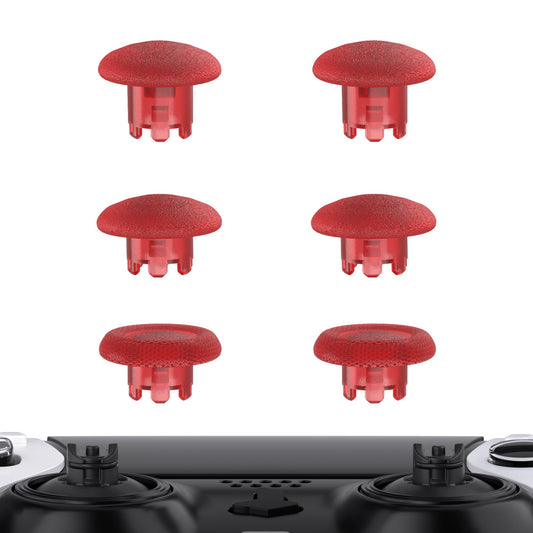 eXtremeRate Replacement Swappable Thumbsticks for PS5 Edge Controller - Clear Red eXtremeRate