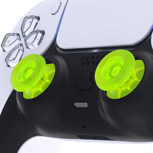 eXtremeRate Replacement Thumbsticks Analog Stick Joystick Compatible with PS5 & PS4 All Model Controller - Clear Lime Green eXtremeRate