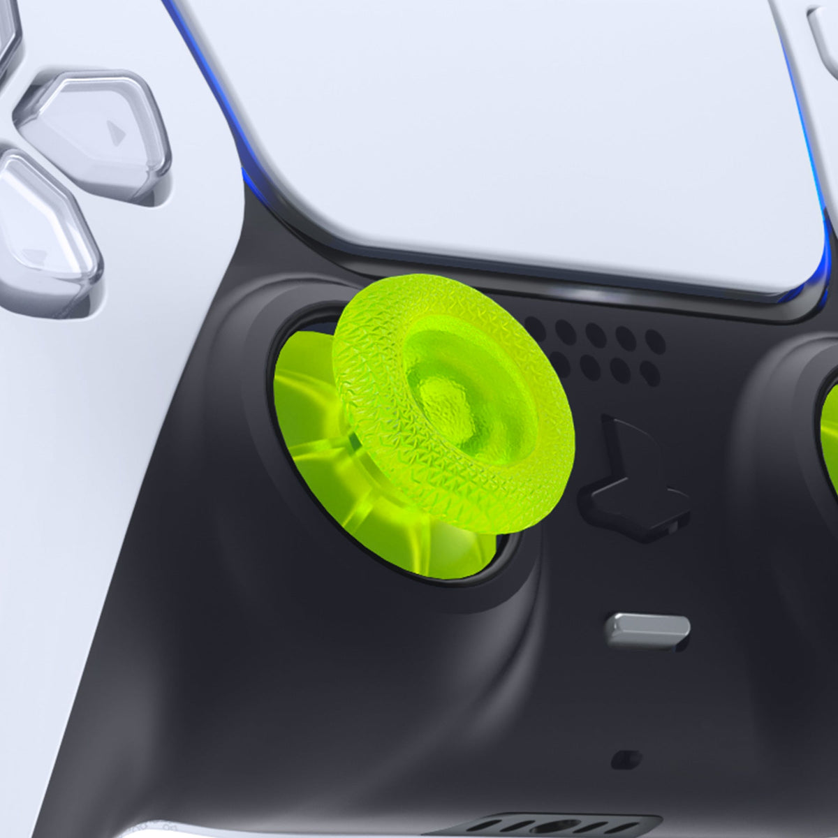 eXtremeRate Replacement Thumbsticks Analog Stick Joystick Compatible with PS5 & PS4 All Model Controller - Clear Lime Green eXtremeRate