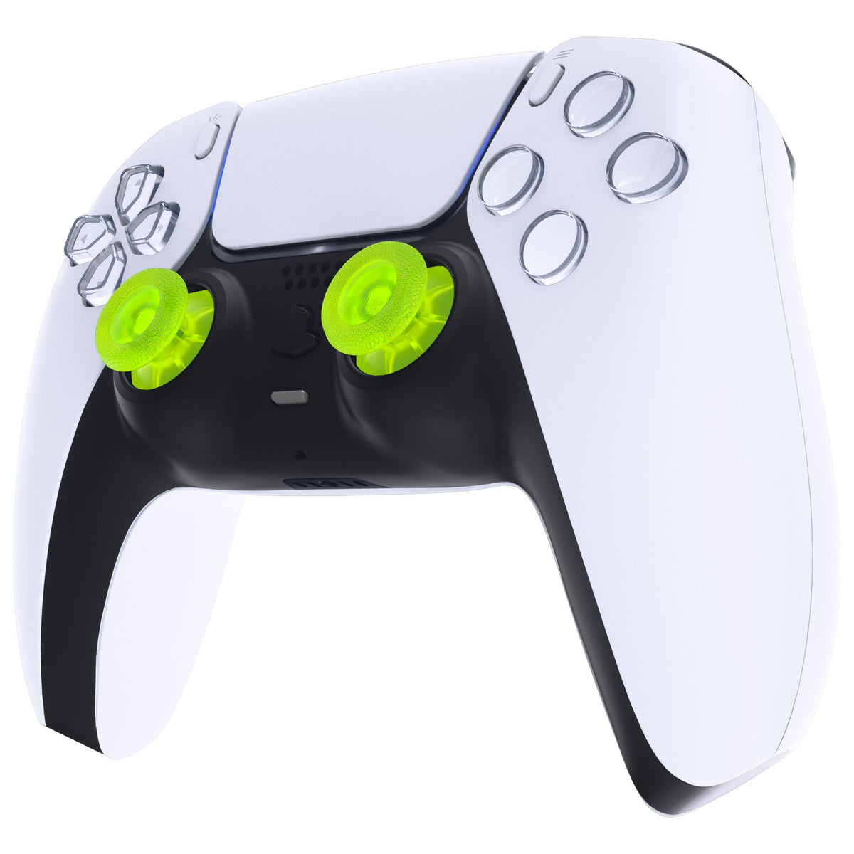 eXtremeRate Replacement Thumbsticks Analog Stick Joystick Compatible with PS5 & PS4 All Model Controller - Clear Lime Green eXtremeRate
