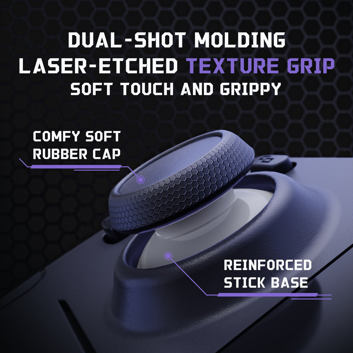 eXtremeRate Replacement Thumbsticks with Original Touch Sensing for Steam Deck LCD & OLED - Black & White eXtremeRate