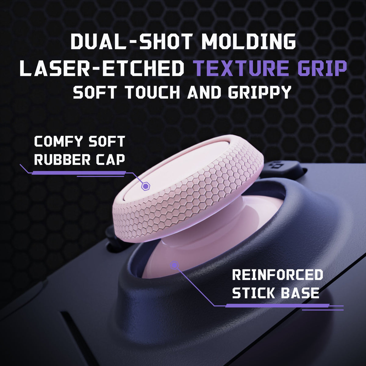 eXtremeRate Replacement Thumbsticks with Original Touch Sensing for Steam Deck LCD & OLED - Cherry Blossoms Pink eXtremeRate