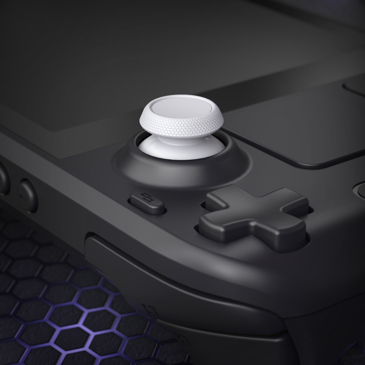 eXtremeRate Replacement Thumbsticks with Original Touch Sensing for Steam Deck LCD & OLED - Frosted White