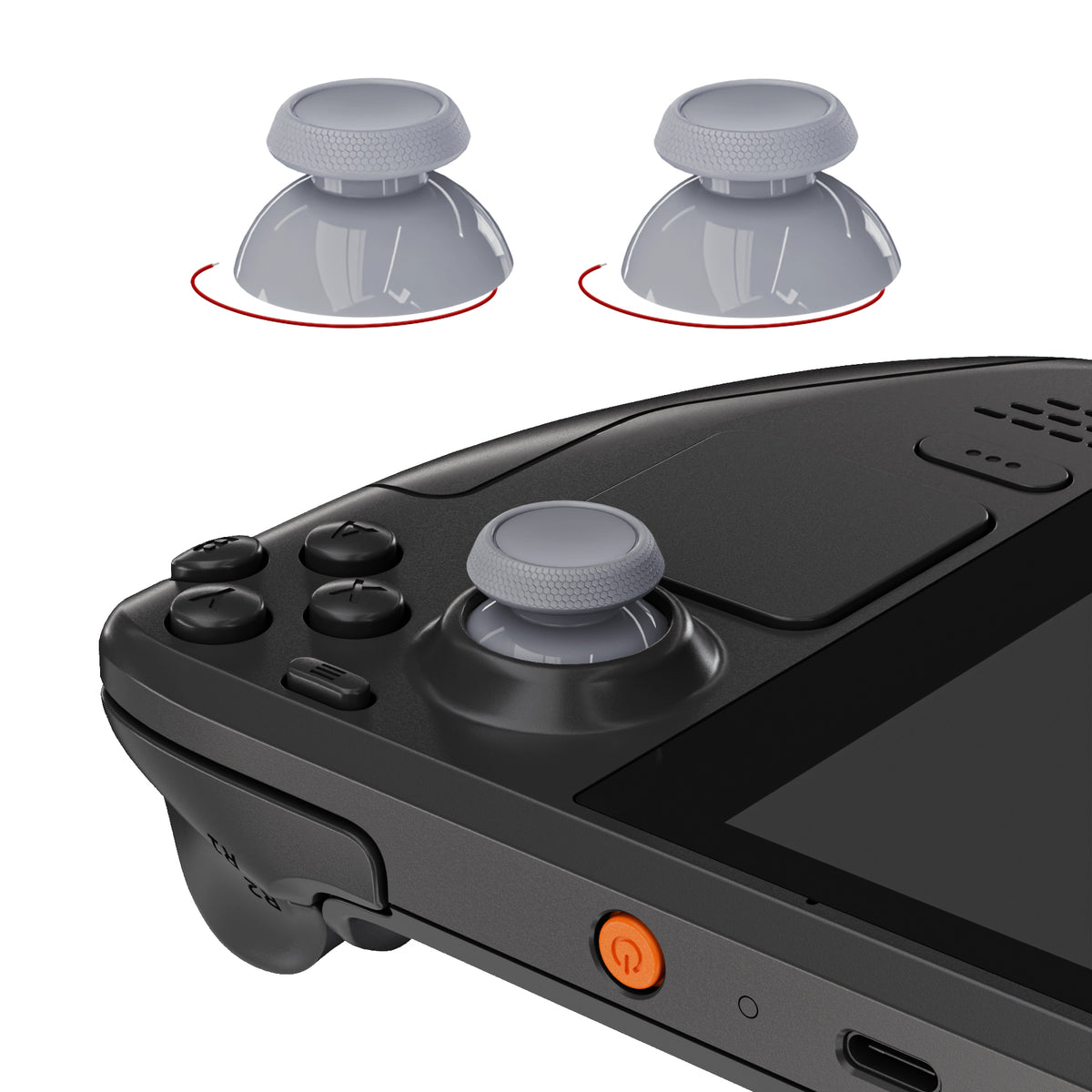eXtremeRate Replacement Thumbsticks with Original Touch Sensing for Steam Deck LCD & OLED - New Hope Gray