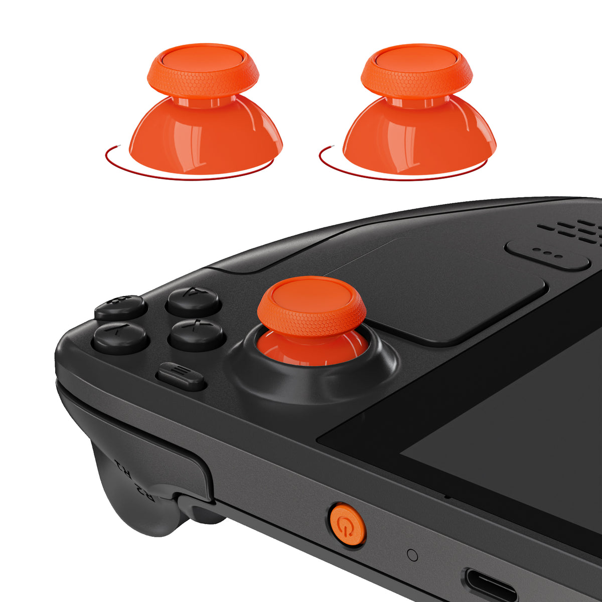eXtremeRate Replacement Thumbsticks with Original Touch Sensing for Steam Deck LCD & OLED - Orange