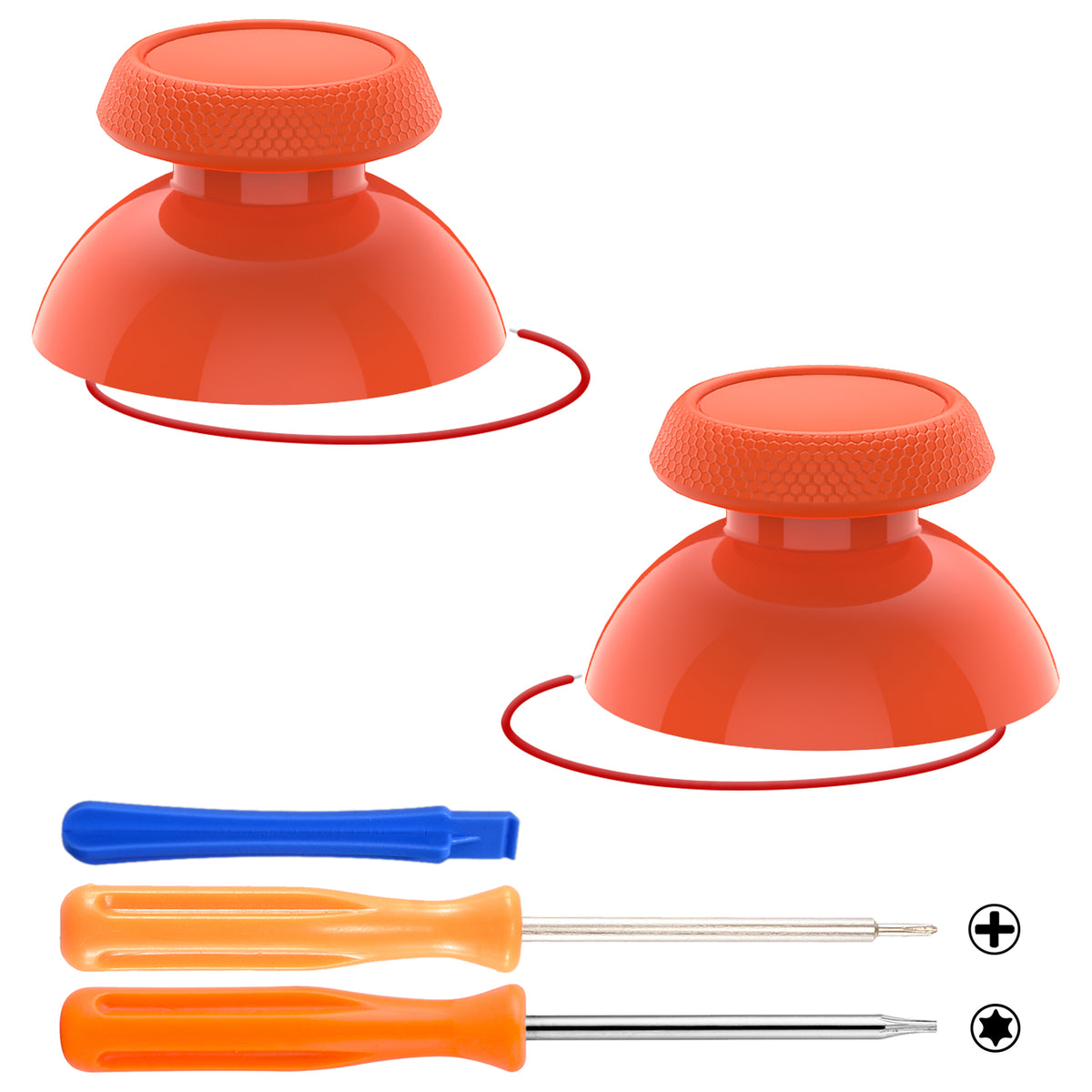 eXtremeRate Replacement Thumbsticks with Original Touch Sensing for Steam Deck LCD & OLED - Orange