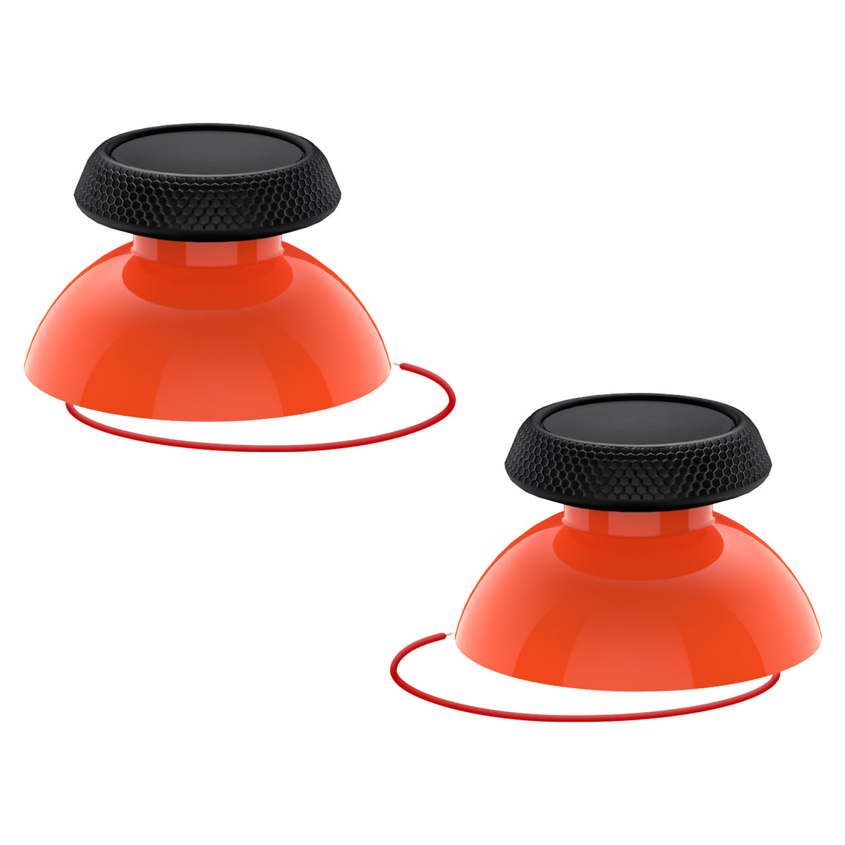 eXtremeRate Replacement Thumbsticks with Original Touch Sensing for Steam Deck LCD & OLED - Orange & Black
