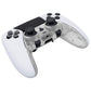 eXtremeRate Replacement Top Bottom Decorative Trim Shell Compatible with PS5 Edge Controller - Glow in Dark - Green