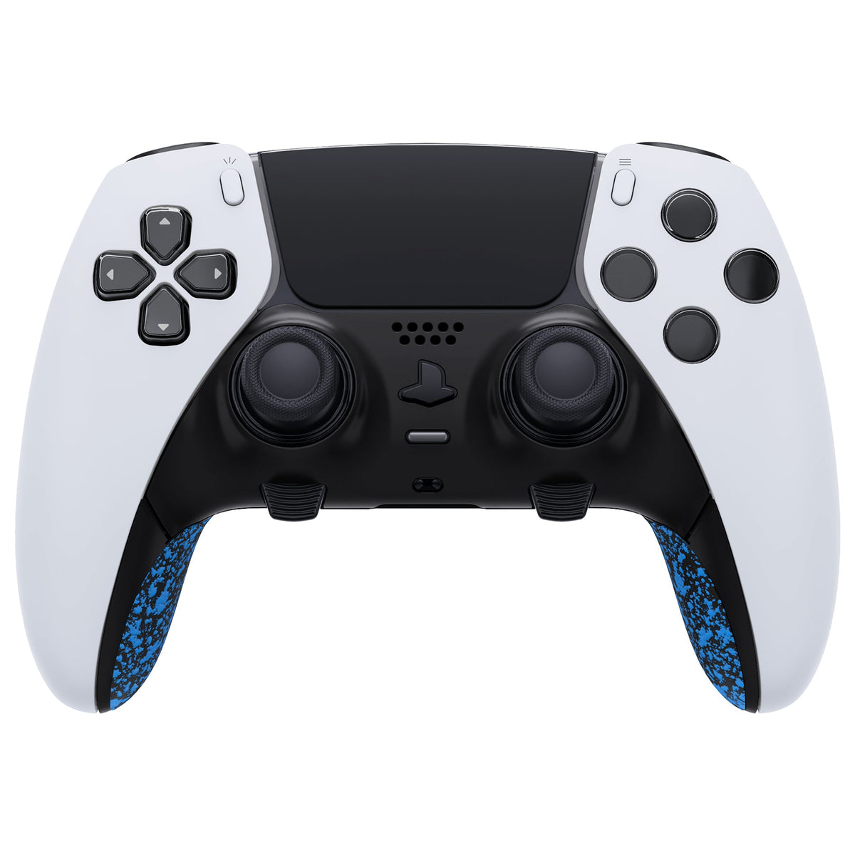 eXtremeRate Replacement Top Bottom Decorative Trim Shell Compatible with PS5 Edge Controller - Textured Blue eXtremeRate