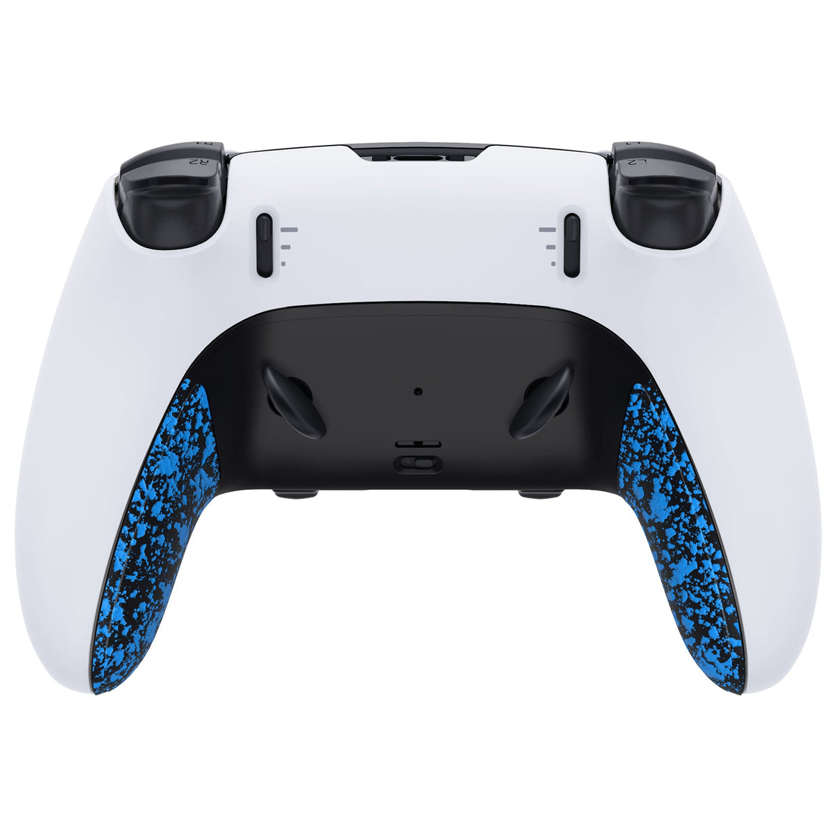 eXtremeRate Replacement Top Bottom Decorative Trim Shell Compatible with PS5 Edge Controller - Textured Blue eXtremeRate