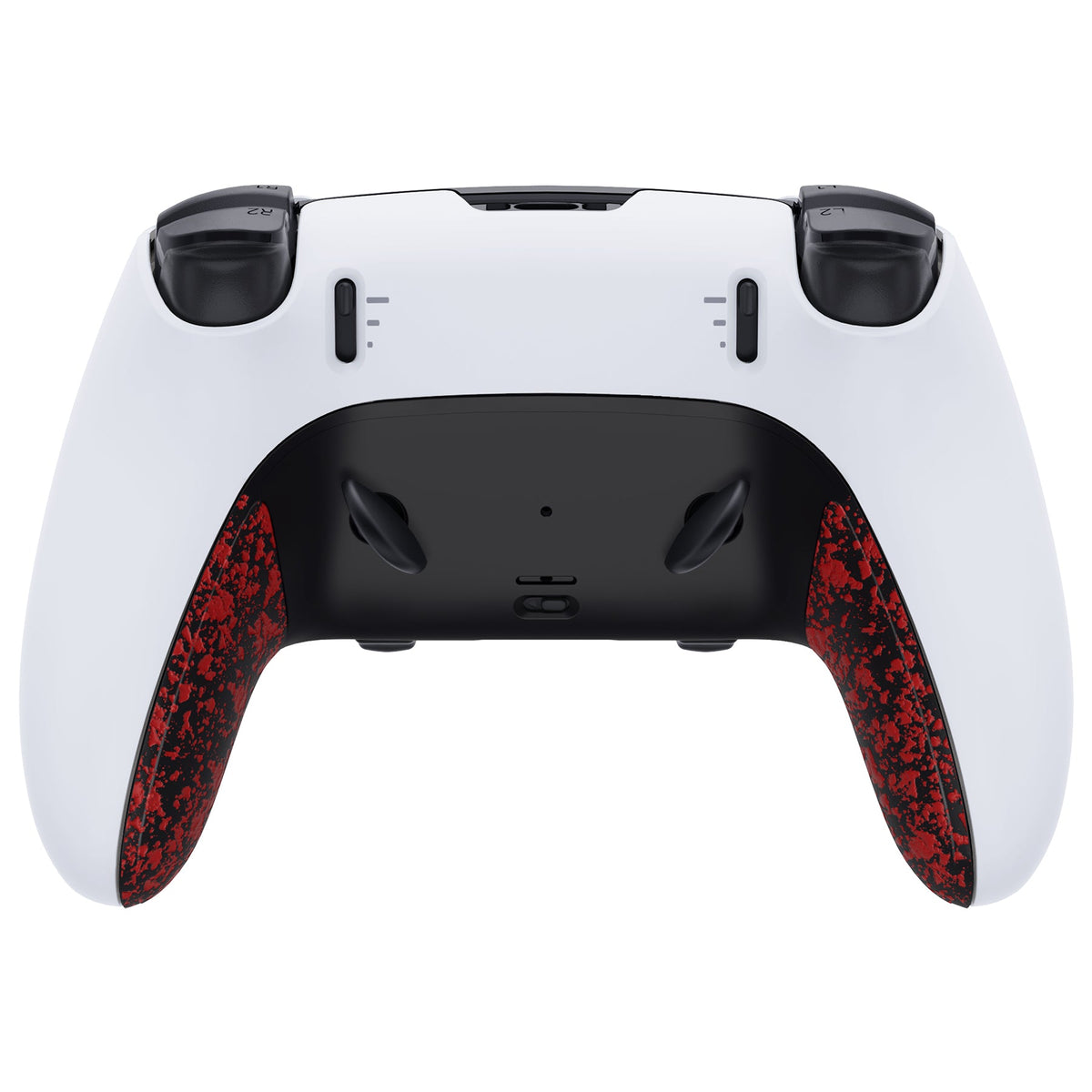 eXtremeRate Replacement Top Bottom Decorative Trim Shell Compatible with PS5 Edge Controller - Textured Red eXtremeRate