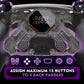 eXtremeRate SPARK Back Paddles Kit with OLED Display & Clicky Trigger Stops & Ergonomic Grips for PS5 Controller BDM-010/020 - Rubberized Clear & Black