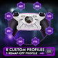eXtremeRate SPARK Back Paddles Kit with OLED Display & Clicky Trigger Stops & Ergonomic Grips for PS5 Controller BDM-010/020 - Rubberized White & Black