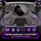 eXtremeRate SPARK Back Paddles Kit with OLED Display & Clicky Trigger Stops & Ergonomic Grips for PS5 Controller BDM-030/040/050/060 - Rubberized Clear Black