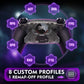 eXtremeRate SPARK Back Paddles Kit with OLED Display & Clicky Trigger Stops & Ergonomic Grips for PS5 Controller BDM-030/040/050/060 - Rubberized Clear Black
