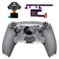 eXtremeRate SPARK Back Paddles Kit with OLED Display & Clicky Trigger Stops & Ergonomic Grips for PS5 Controller BDM-030/040/050/060 - Rubberized Clear & Gray