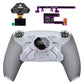 eXtremeRate SPARK Back Paddles Kit with OLED Display & Clicky Trigger Stops & Ergonomic Grips for PS5 Controller BDM-030/040/050/060 - Rubberized Solid White & Gray