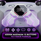 eXtremeRate SPARK Back Paddles Kit with OLED Display & Clicky Trigger Stops & Ergonomic Grips for PS5 Controller BDM-030/040/050/060 - Rubberized Solid White & Gray