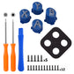 eXtremeRate Three-Tone ABXY Action Buttons with Classic Symbols for Xbox Series X/S Controller & Xbox One X/S & Xbox One Elite V1/V2 Controller - Yale Blue & Clear & New Hope Gray