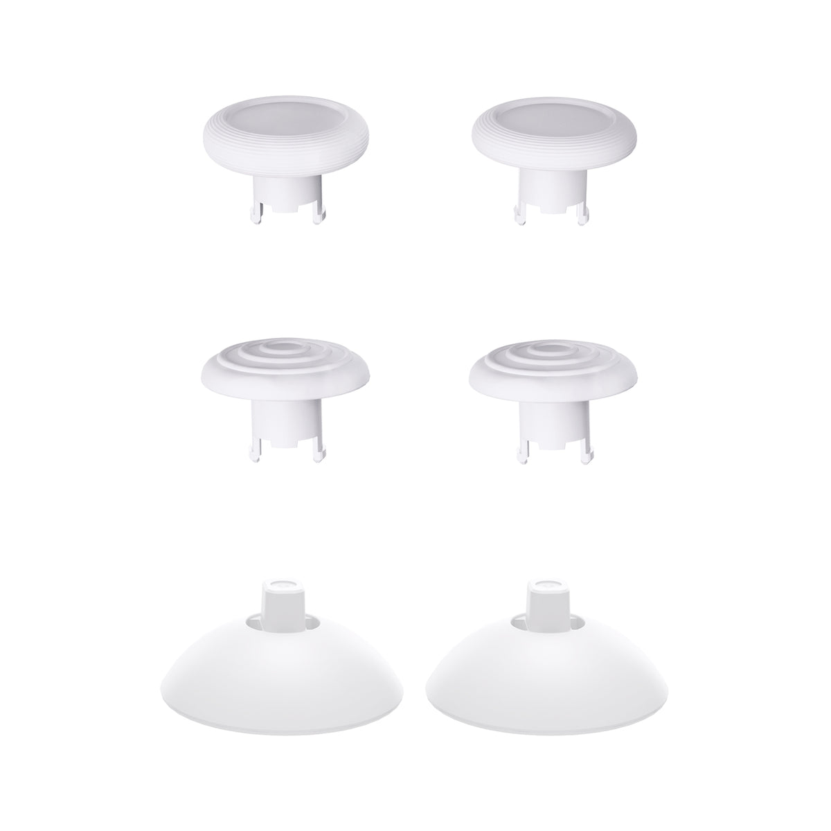 eXtremeRate ThumbsGear Interchangeable Ergonomic Thumbsticks for Nintendo Switch 2 Pro Controller - White