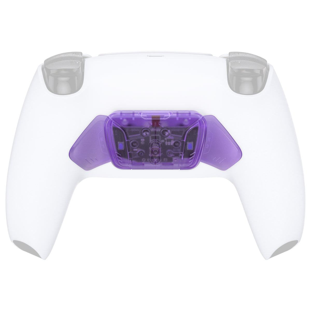 eXtremeRate Turn RISE to RISE4 Kit – Redesigned K1 K2 K3 K4 Back Buttons Housing & Remap PCB Board for eXtremeRate RISE & RISE4 Remap kit, Compatible with PS5 Controller - Clear Atomic Purple