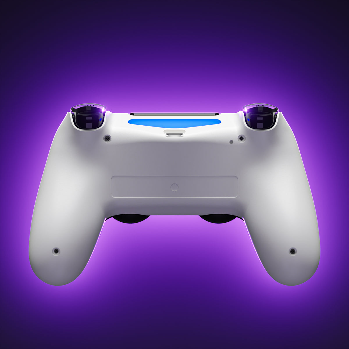 eXtremeRate Type-C Version Replacement Bottom Shell Compatible with PS4 Controller JDM-040/050/055 Models - White