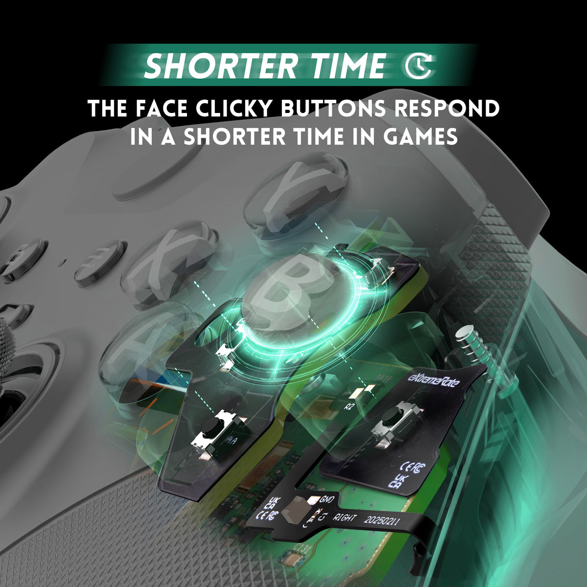 eXtremeRate Strong Version Whole Clicky Kit for Xbox Elite Series 2 Controller Shoulder ABXY Buttons, Ergonomic Tactile Switches LT RT A B X Y Mouse Click Kit for Xbox Elite Series 2 Core Controller (Model 1797)
