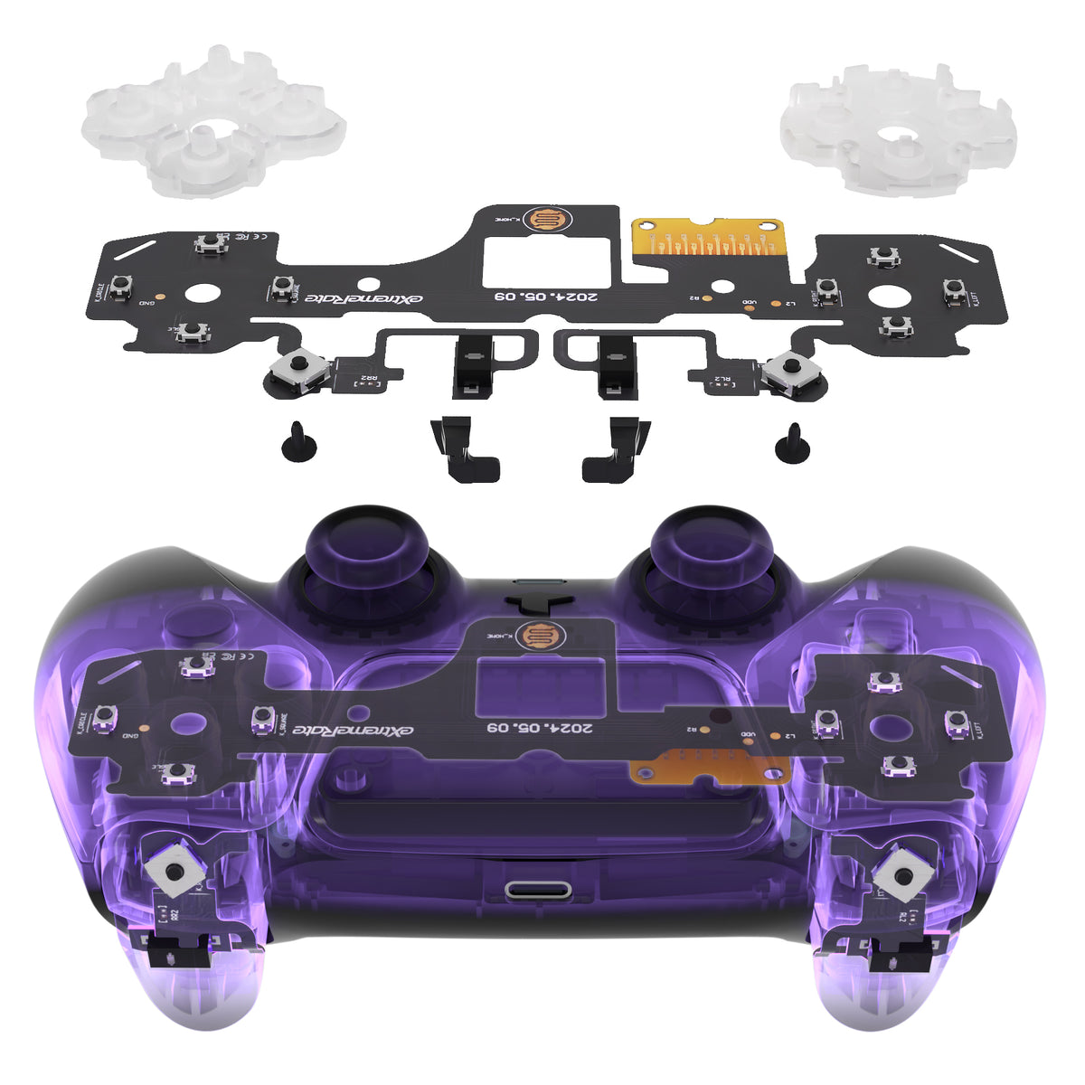 eXtremeRate Whole Set - Strong Version Clicky Kit V2 for PS5 Controller BDM-040/050/060 Shoulder Face Buttons, Micro Switch L2R2 Clicky Hair Trigger Kit and Tactile L1R1 Face Buttons Mouse Click for PS5 Controller