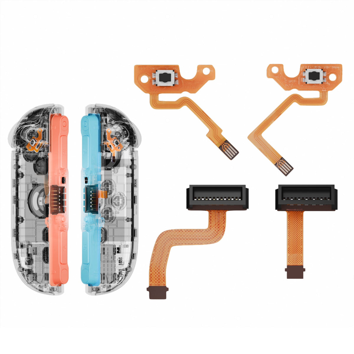 eXtremeRate ZL ZR Buttons Replacement Tactile Switches Ribbon Flex Cable Repair Parts for Nintendo Switch 2 Joycon eXtremeRate