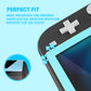 eXtremeRate 2 Pack Anti-Scratch Transparent HD Tempered Glass Screen Protector for Nintendo Switch Lite - Heaven Blue Border
