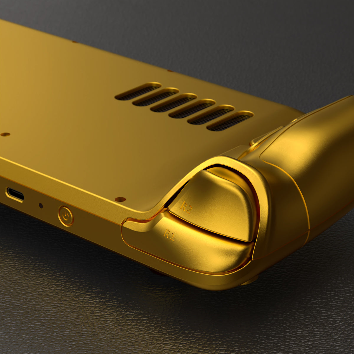 eXtremeRate Custom Full Set Shell with Buttons for Steam Deck LCD - Chrome Gold
