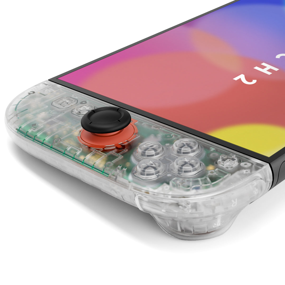 eXtremeRate D-Pad Version Replacement Full Set Shell Case with Buttons for Joycon 2 of Nintendo Switch 2 - Deluxe Version - Clear
