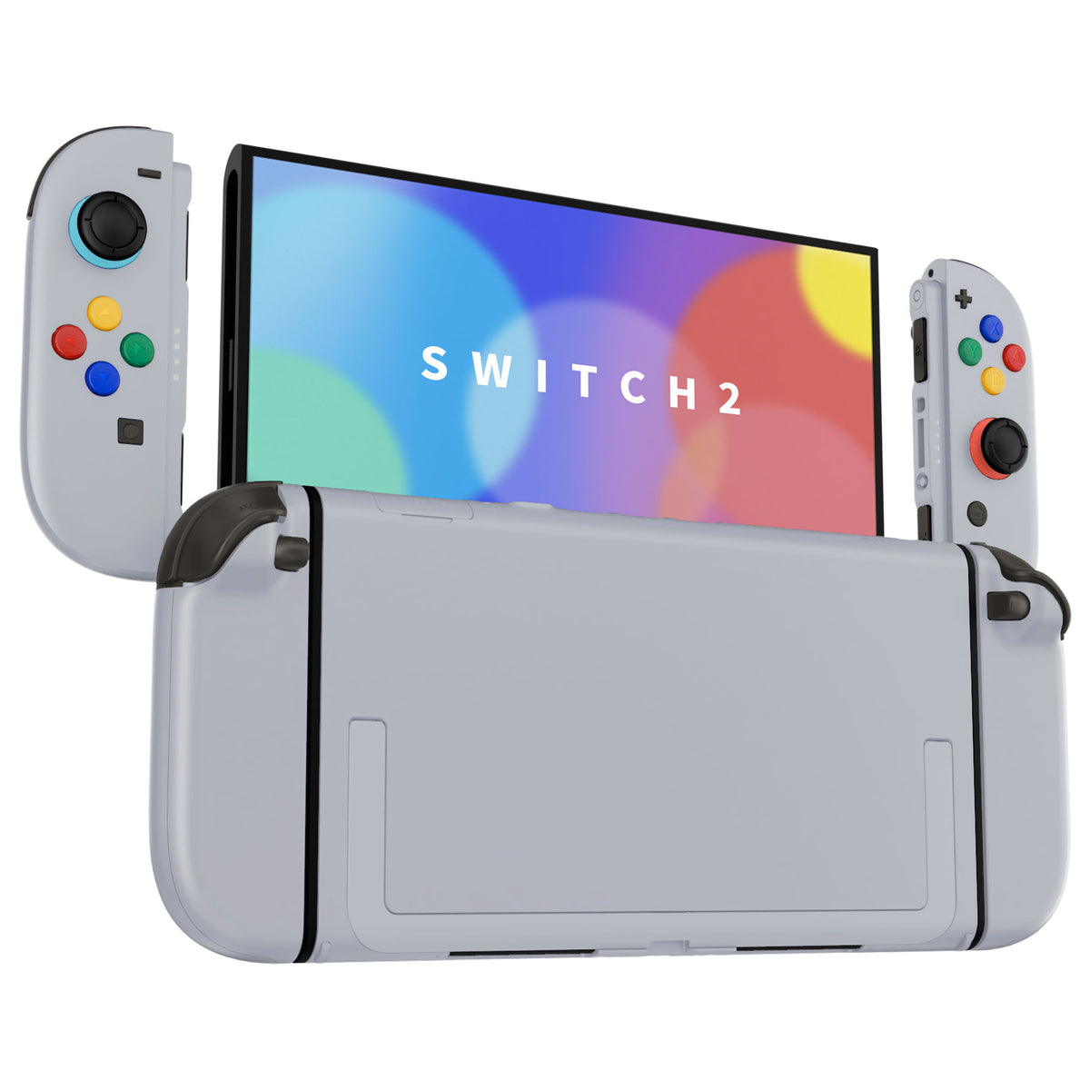 eXtremeRate DIY Replacement Full Set Shells with Buttons for Nintendo Switch 2 - Deluxe Version - New Hope Gray