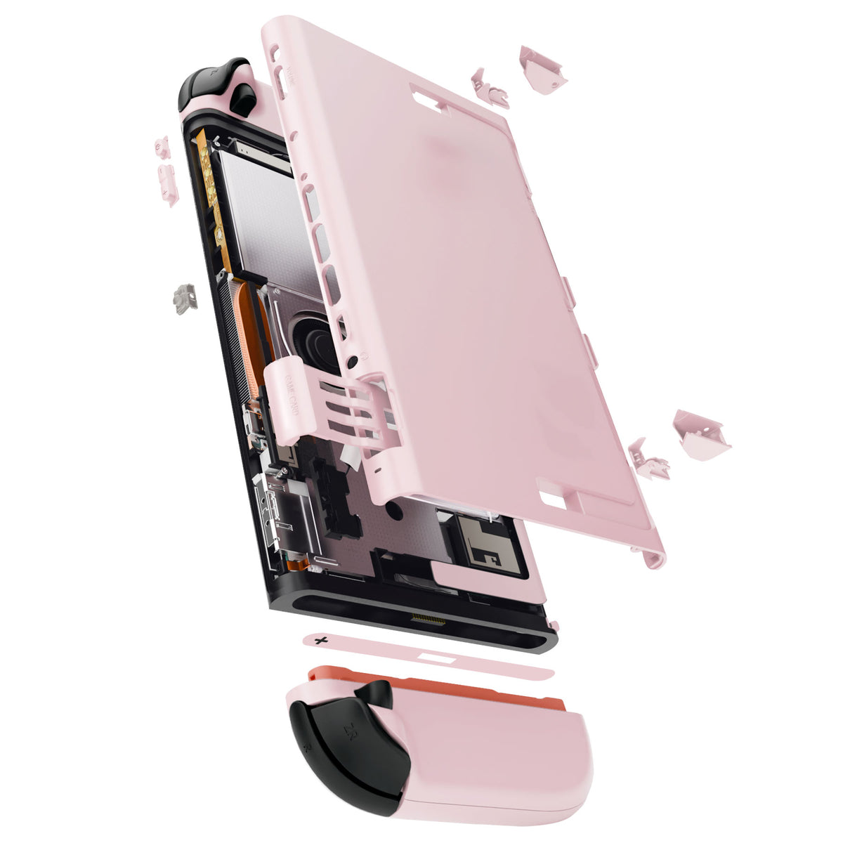eXtremeRate DIY Replacement Full Set Shells with Buttons for Nintendo Switch 2 - Essence Version - Cherry Blossoms Pink
