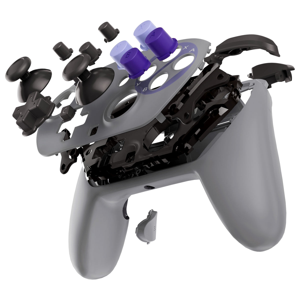 eXtremeRate DIY Replacement Full Set Shells with Buttons for Nintendo Switch 2 Pro Controller - Classic SNES Style