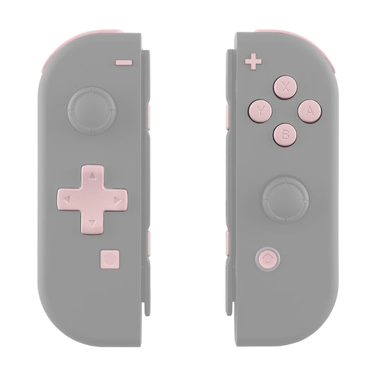 eXtremeRate Dpad Version Replacement Full Set Buttons for Joycon of Switch (D-pad ONLY Fits for eXtremeRate D-pad Shell for Joycon) - Cherry Blossoms Pink
